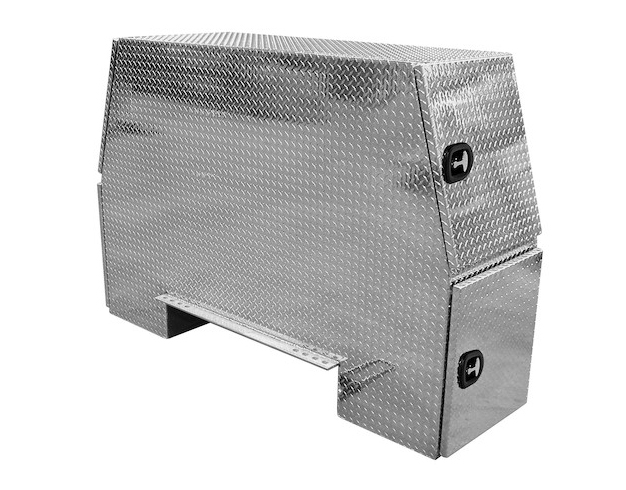 Buyers BP825524 - Diamond Tread Aluminum Backpack Truck Box With 9.1 Offset Floor (55 In x 24 in x 82 In)
