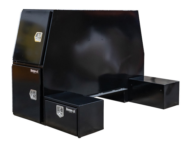 Buyers BP855548B - Black Steel L-Pack Truck Box With 16.35 Inch Offset Floor (55 In x 49 In x 85 In)