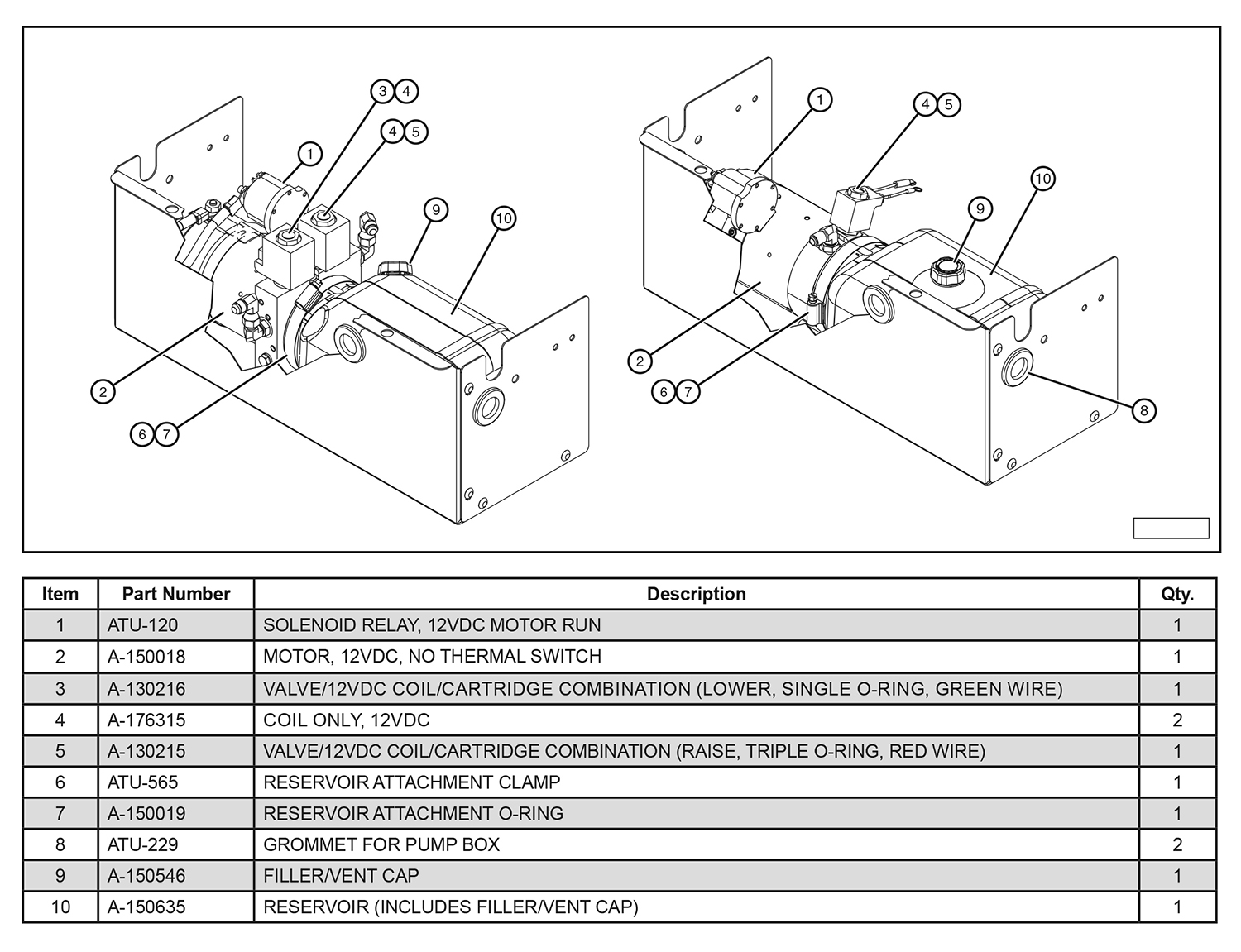 Anthony DCT Hydraulic Unit Assembly Diagram