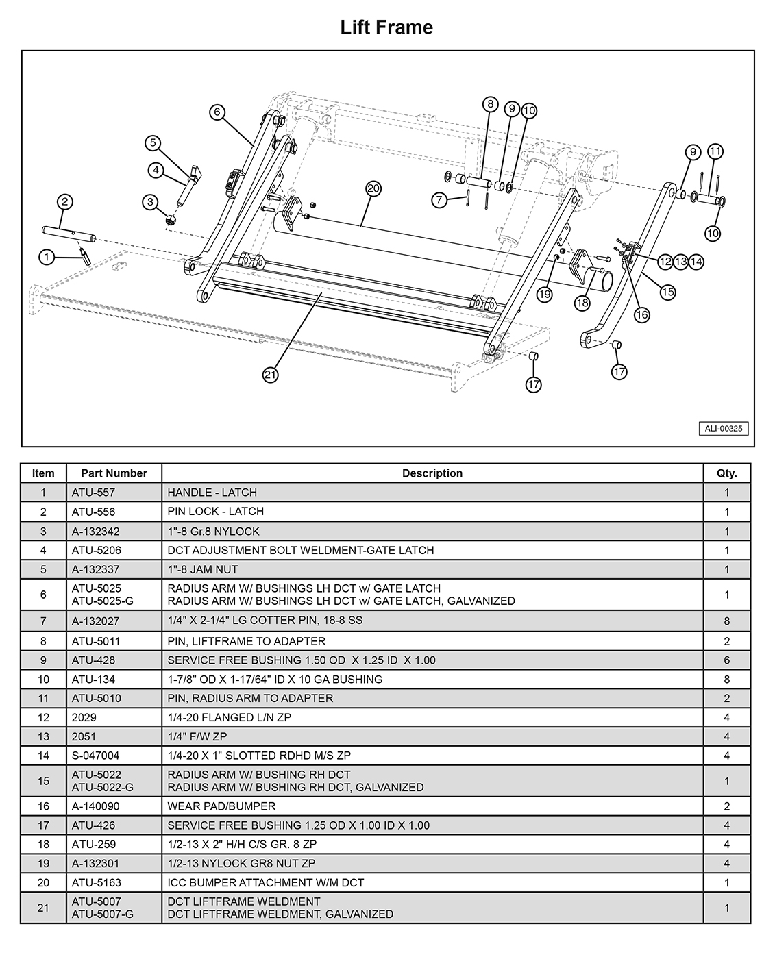 Anthony DCT Lift Frame Diagram