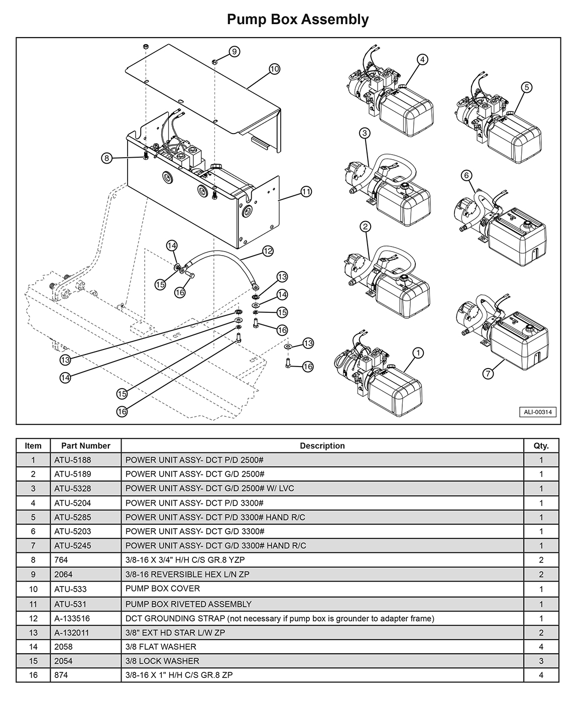 Anthony DCT Pump Box Assembly Diagram