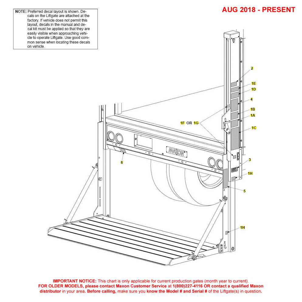 Maxon DMD (Aug 2018 - Present) Decals Diagram