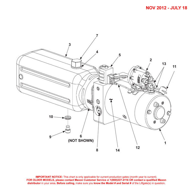 Maxon DMD (Nov 2012 - Jul 2018) 12VDC Power Unit Diagram