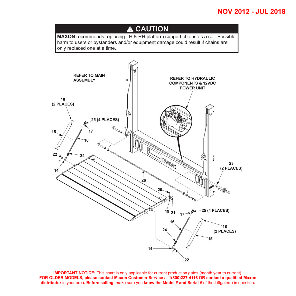 Maxon DMD (Nov 2012 - Jul 2018) Single Torsion Bar 1-Piece Platform Final Assembly Diagram (2 OF 2)