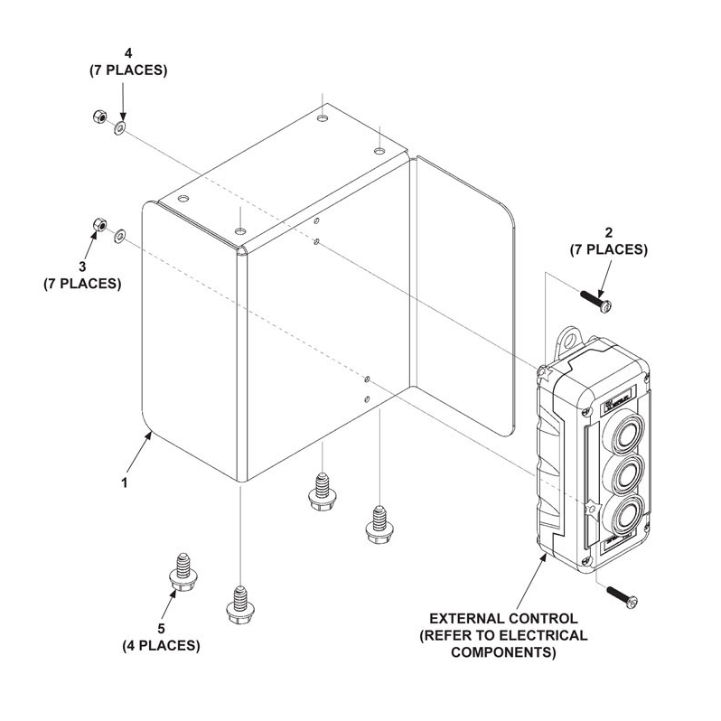 Maxon GPC (Oct 2012 - Nov 2018) External Control Bracket Kit Diagram