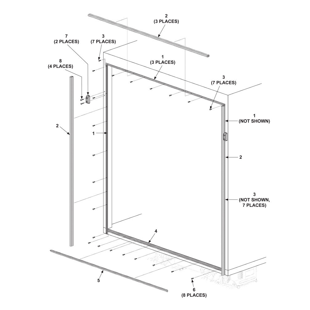 Maxon GPC (Oct 2012 - Nov 2018) Floor/Door Seals And Bumper Diagram