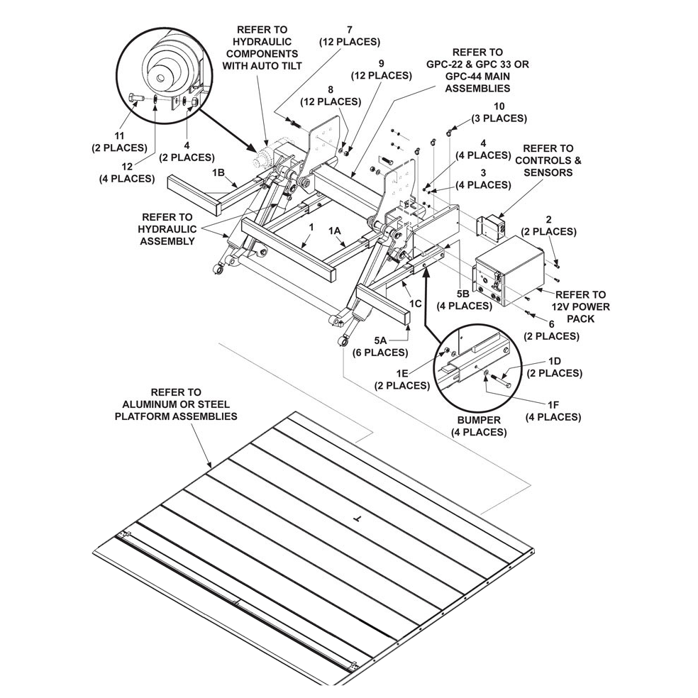 Maxon GPC (Oct 2012 - Nov 2018) Main Assembly With Long Underrun Bumper Diagram