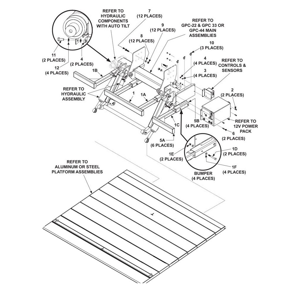 Maxon GPC (Oct 2012 - Nov 2018) Main Assembly With Standard Underrun Bumper Diagram