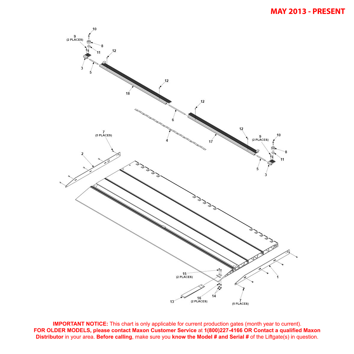 Maxon GPSLR (May 2013 - Present) Flipover With Dual Cart Stops Diagram
