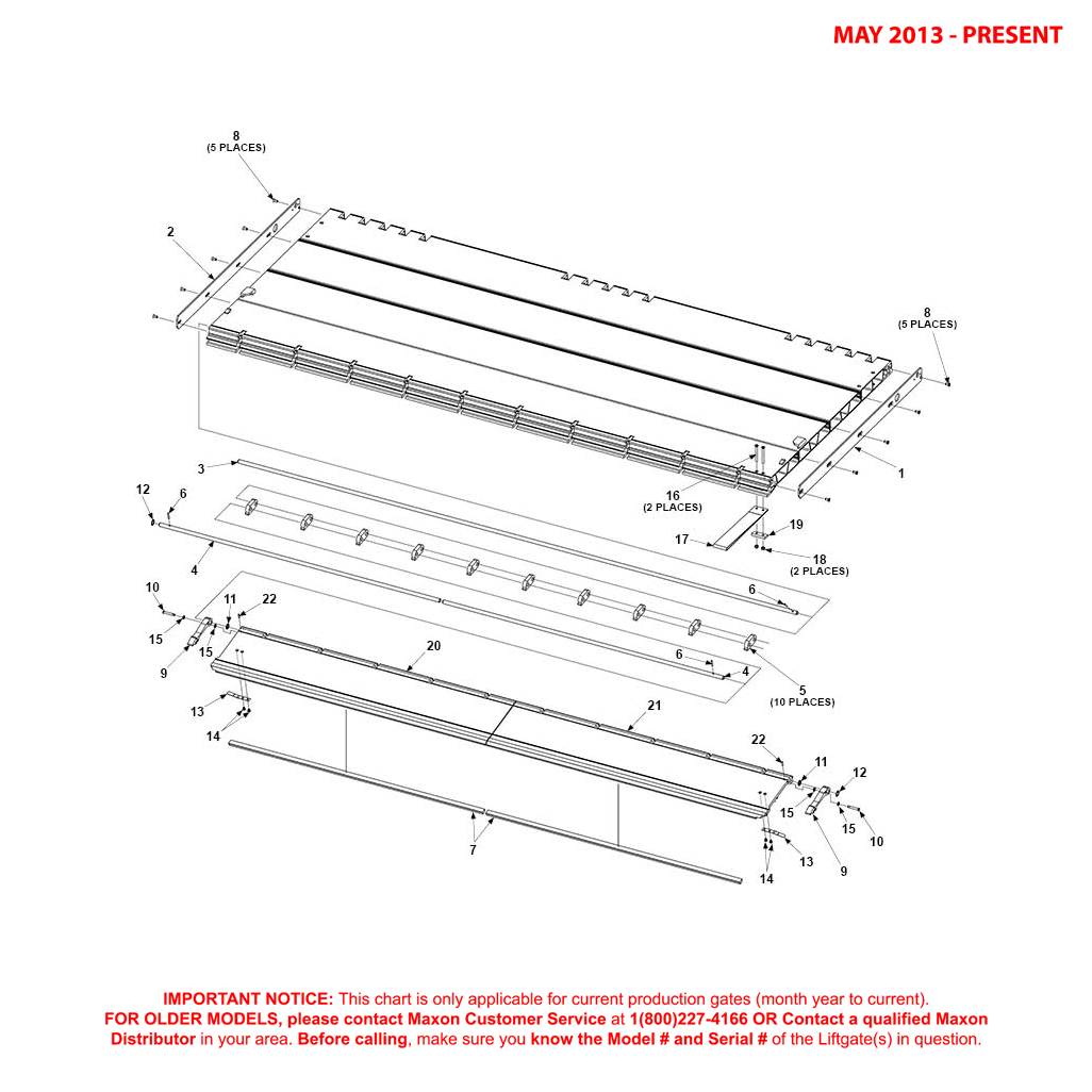 Maxon GPSLR (May 2013 - Present) Flipover With Dual Retention Ramps Diagram
