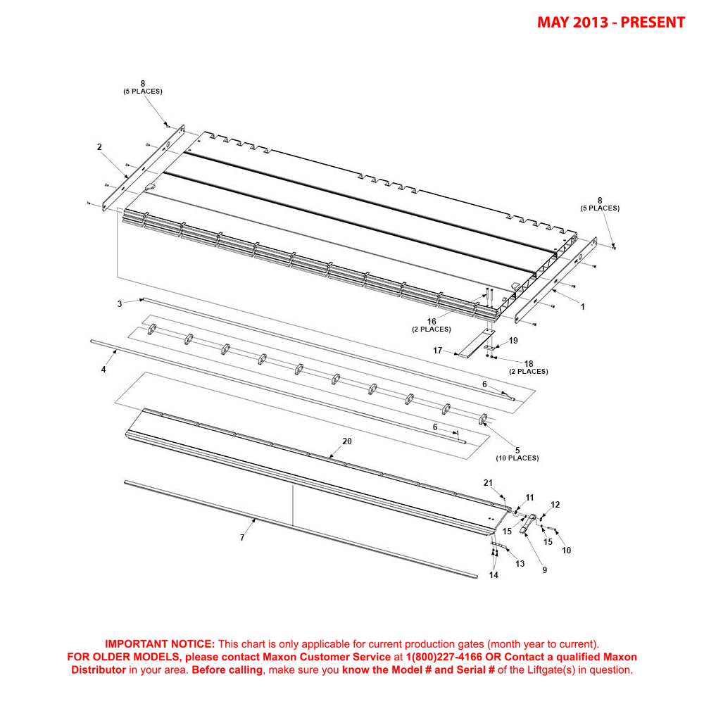 Maxon GPSLR (May 2013 - Present) Flipover With Single Retention Ramp Diagram