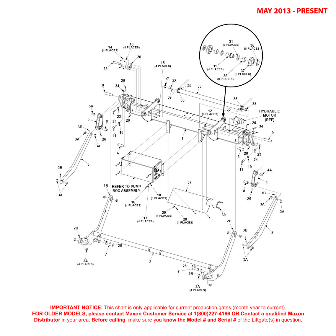 Maxon GPSLR (May 2013 - Present) Slide Assembly Without Opener Diagram