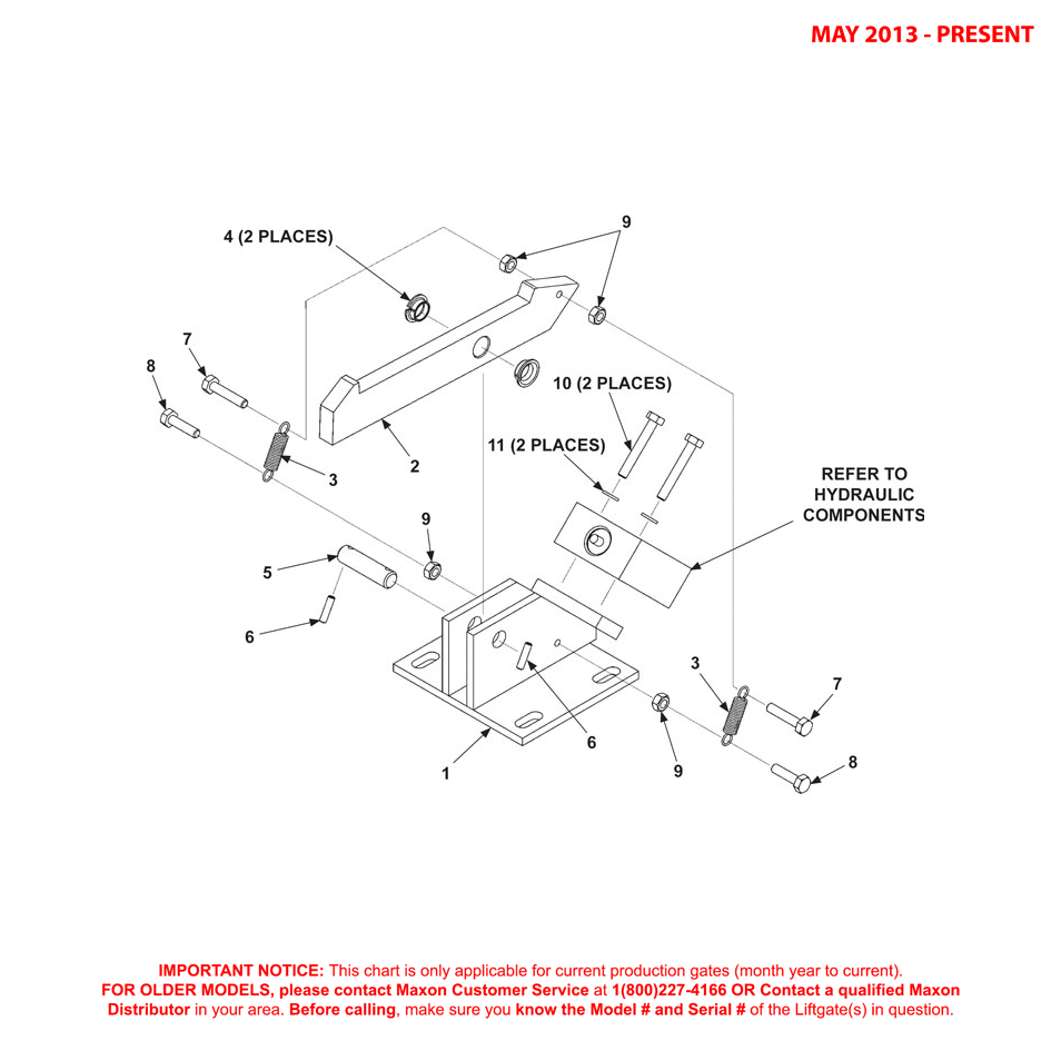 Maxon GPSLR (May 2013 - Present) Slide Lock Assembly Diagram