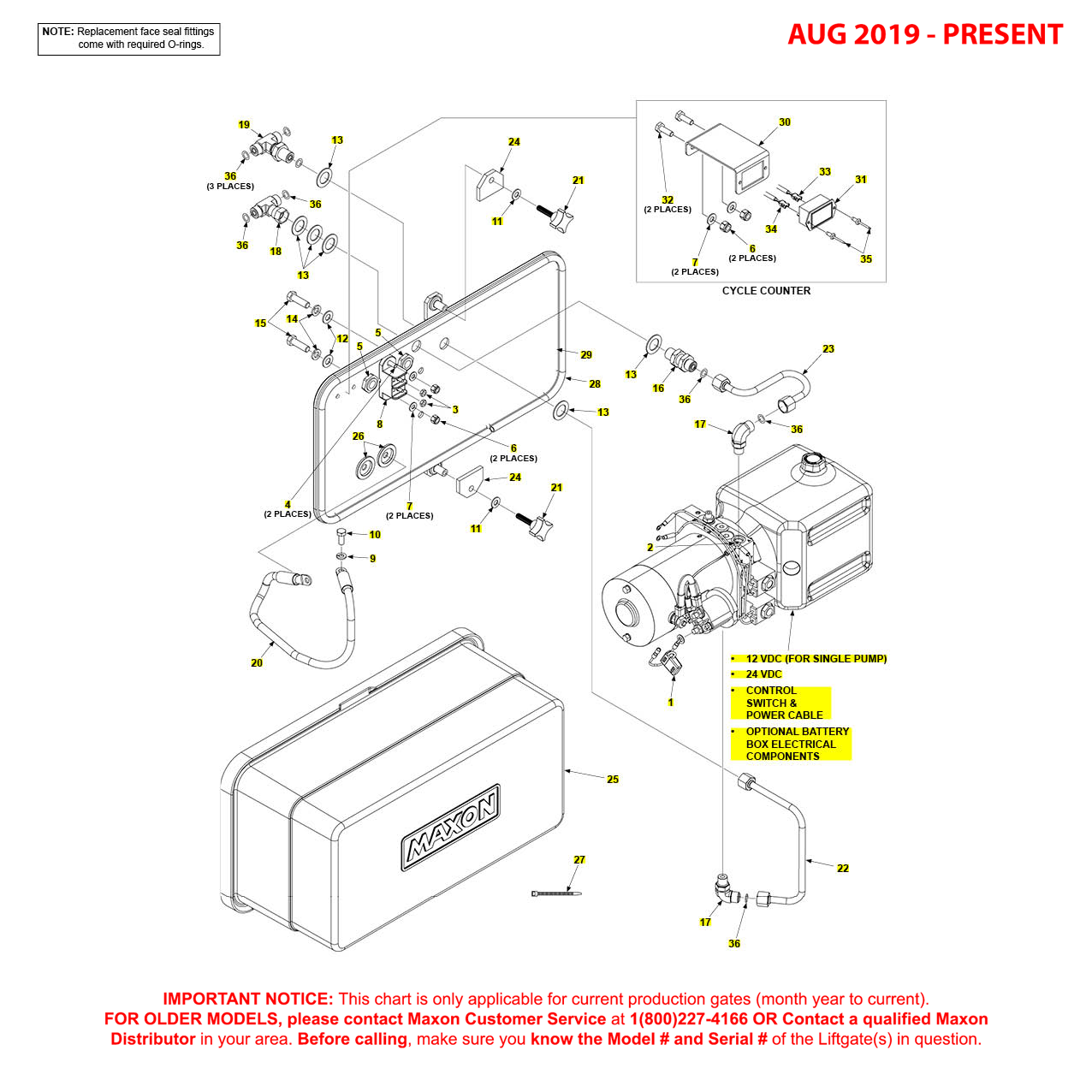 Maxon GPT (Aug 2019 - Present) Single Pump Assembly Diagram