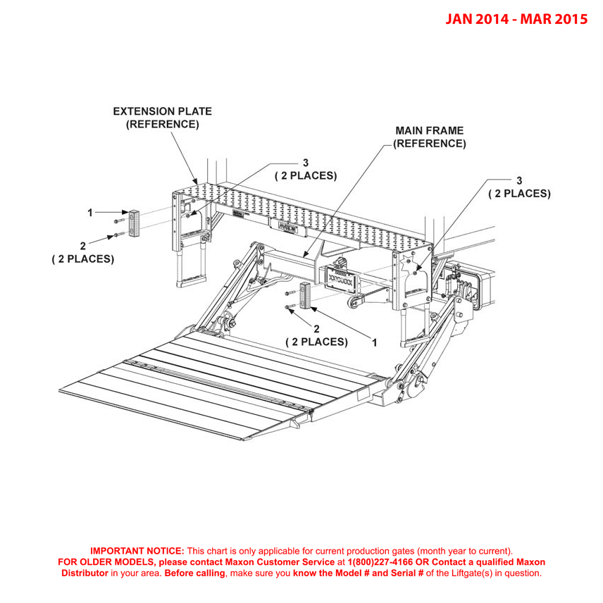 Maxon GPT (Jan 2014 - Mar 2015) 7-3/4 Inch Flex Steps Rubber Bumpers Diagram