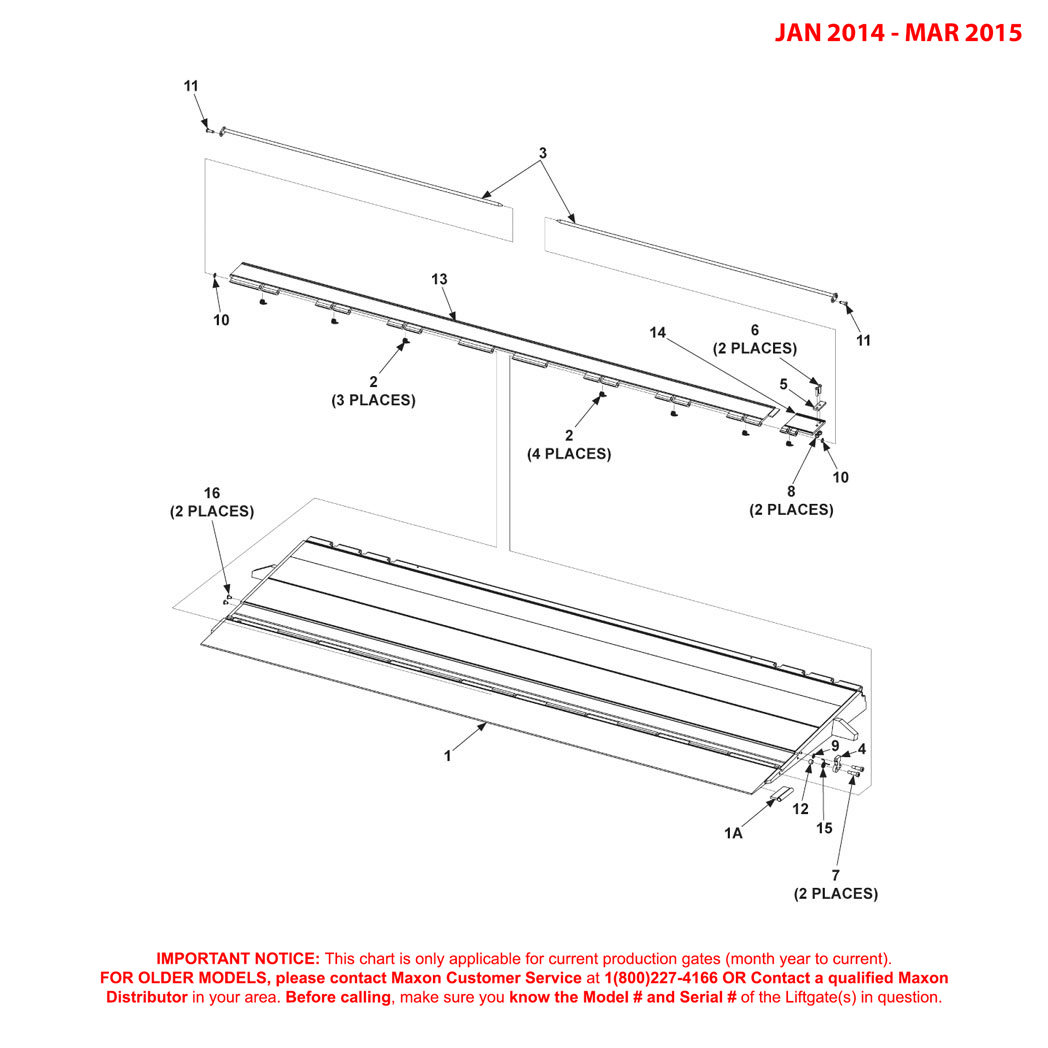 Maxon GPT (Jan 2014 - Mar 2015) Flipover With Single Cart Stop Diagram