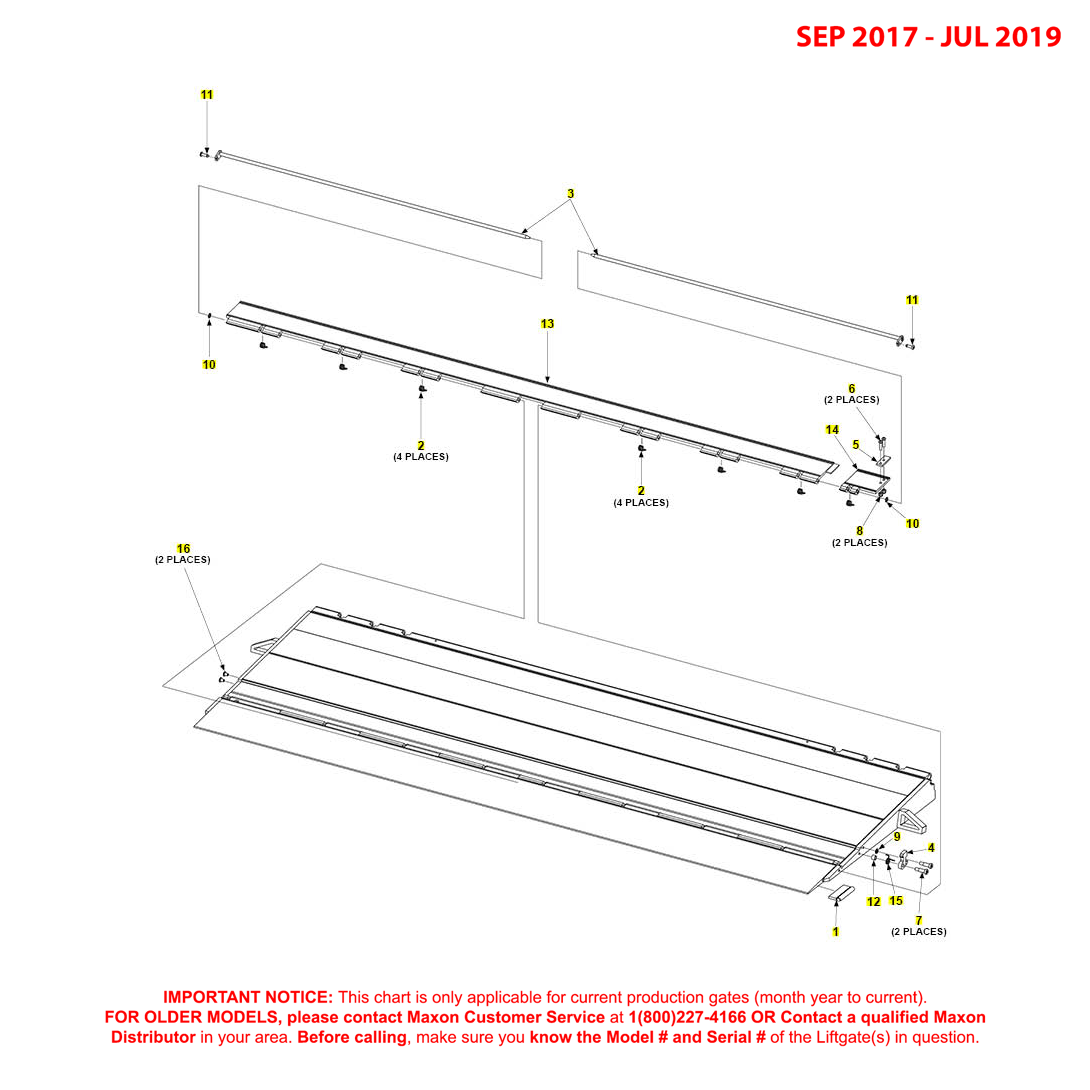 Maxon GPT (Sep 2017 - Jul 2019) Flipover With Single Cart Stop Diagram