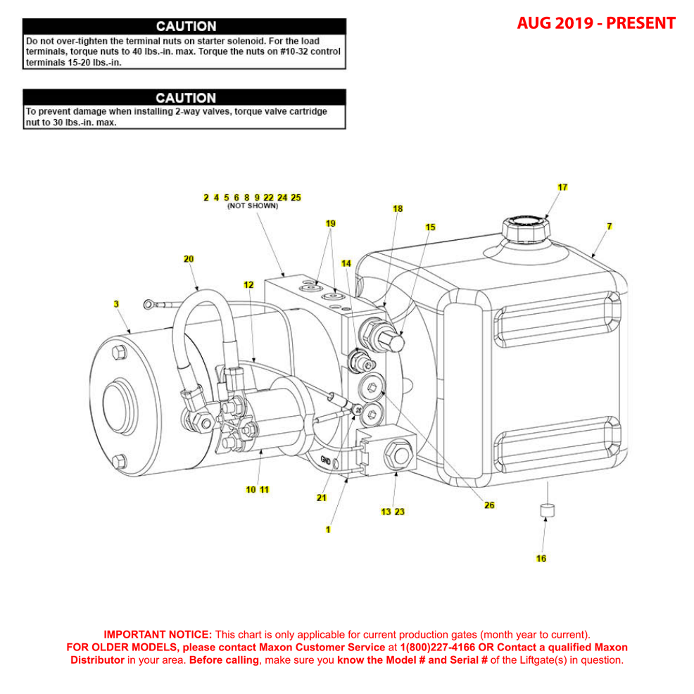 Maxon GPT-25/3/4/5 (Aug 2019 - Present) 12VDC Power Unit Diagram For Dual Pump Diagram