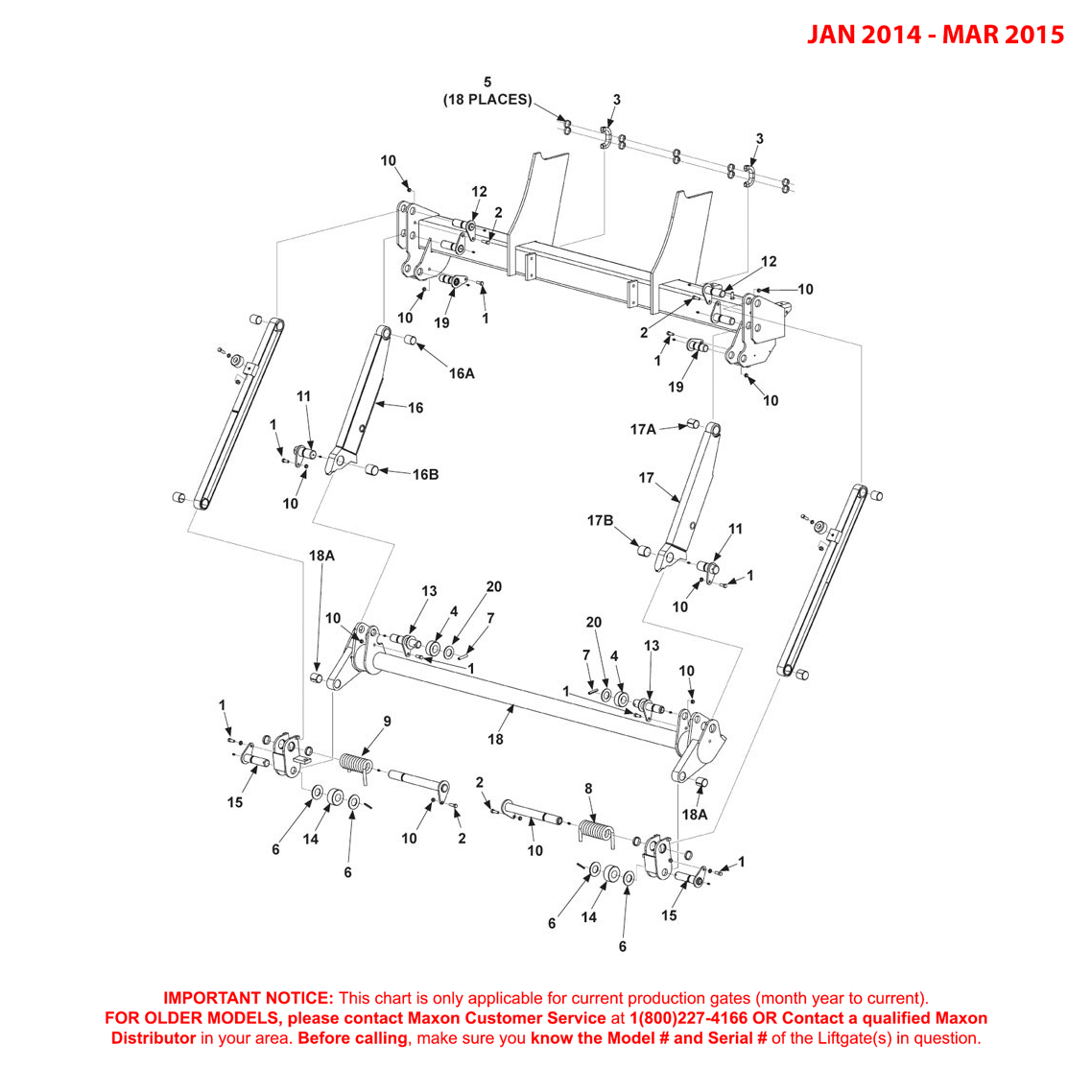 Maxon GPT-25/3 And GPTWR-25/3 (Jan 2014 - Mar 2015) Main Assembly Diagram (1 OF 2)