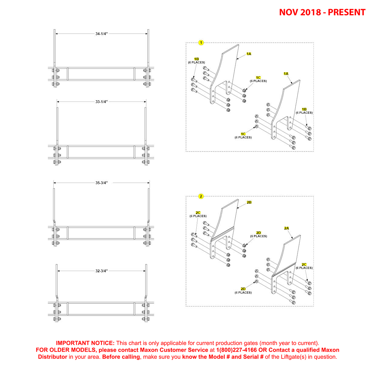 Maxon GPT-25 And GPT-3 (Nov 2018 - Present) Mounting Plates Diagram