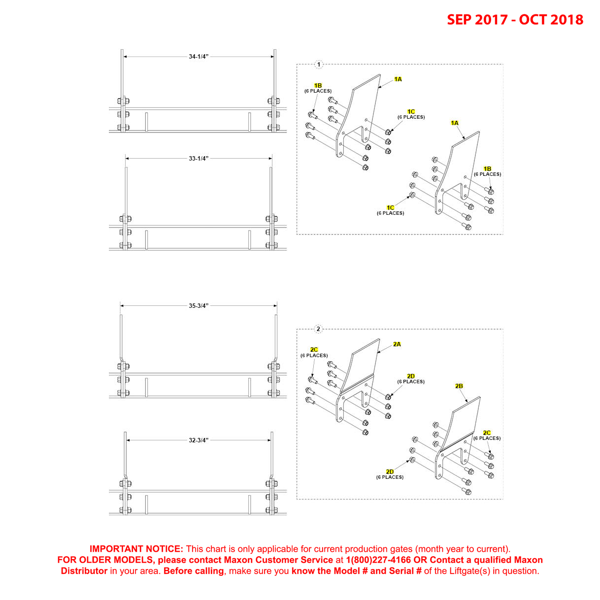 Maxon GPT-4 And GPT-5 (Sep 2017 - Oct 2018) Mounting Plates Diagram