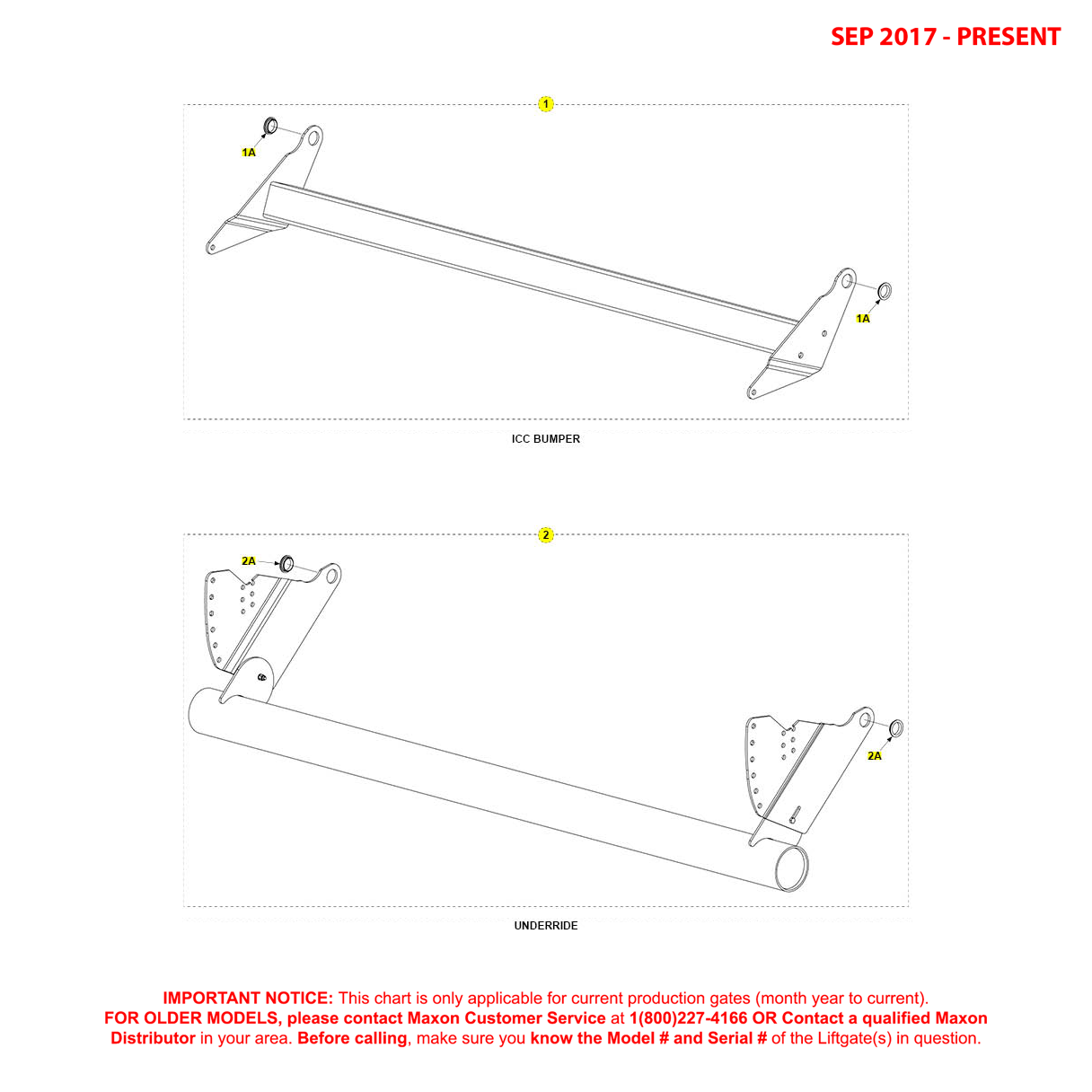 Maxon GPTLR-25 And GPTLR-33 (Sep 2017 - Present) ICC Bumper And Underride Diagram
