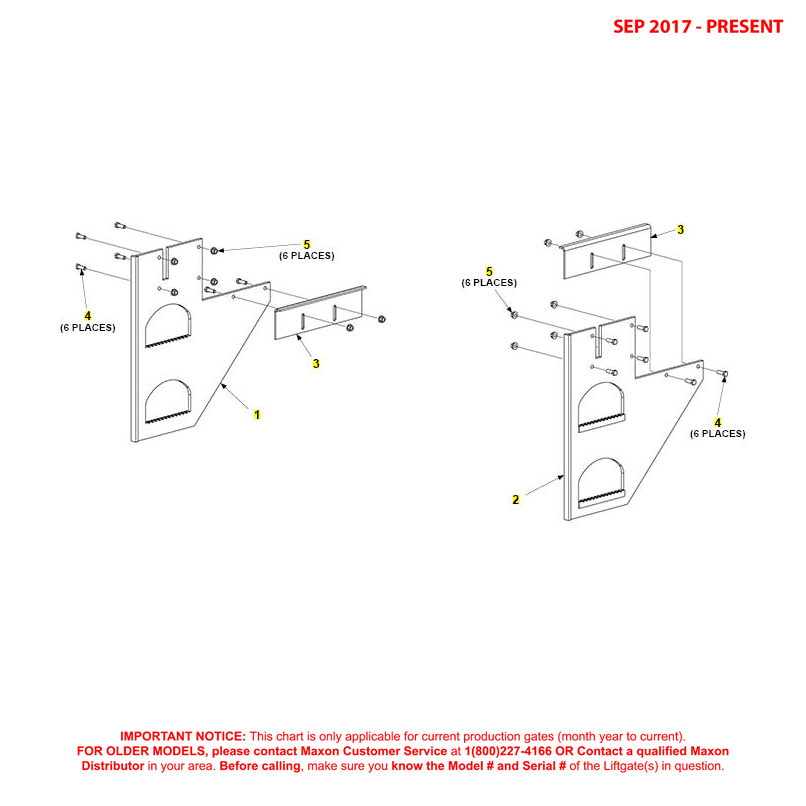 Maxon GPTLR-44 And GPTLR-55 (Sep 2017 - Present) Side Step Diagram