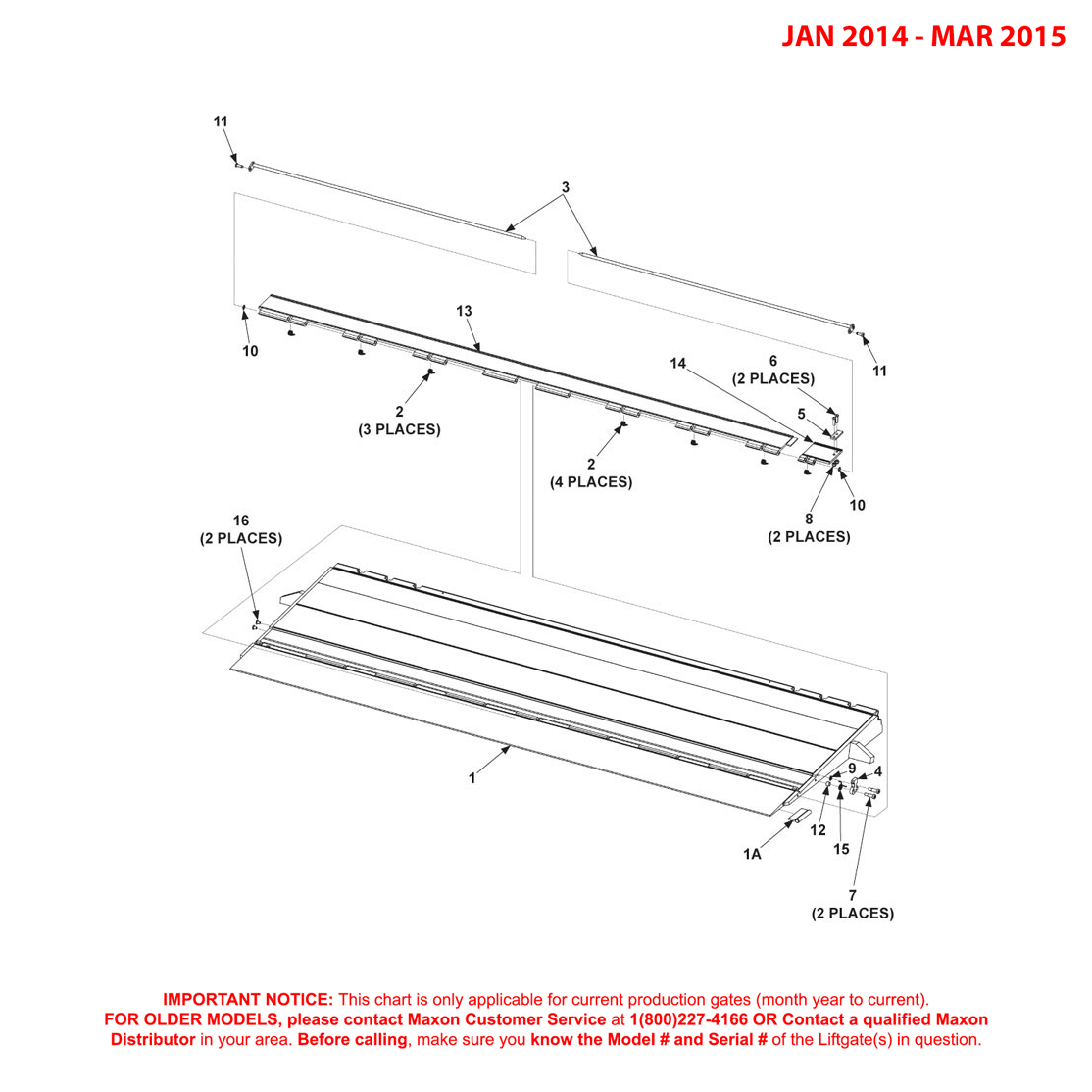 Maxon GPTWR (Jan 2014 - Mar 2015) Flipover With Single Cart Stop Diagram