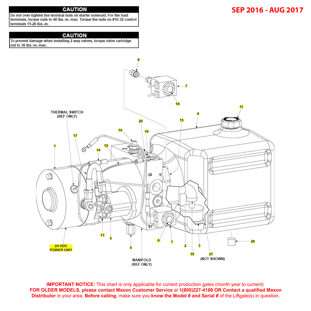 Maxon GPTWR (Sep 2016 - Aug 2017) 24VDC Power Unit Diagram