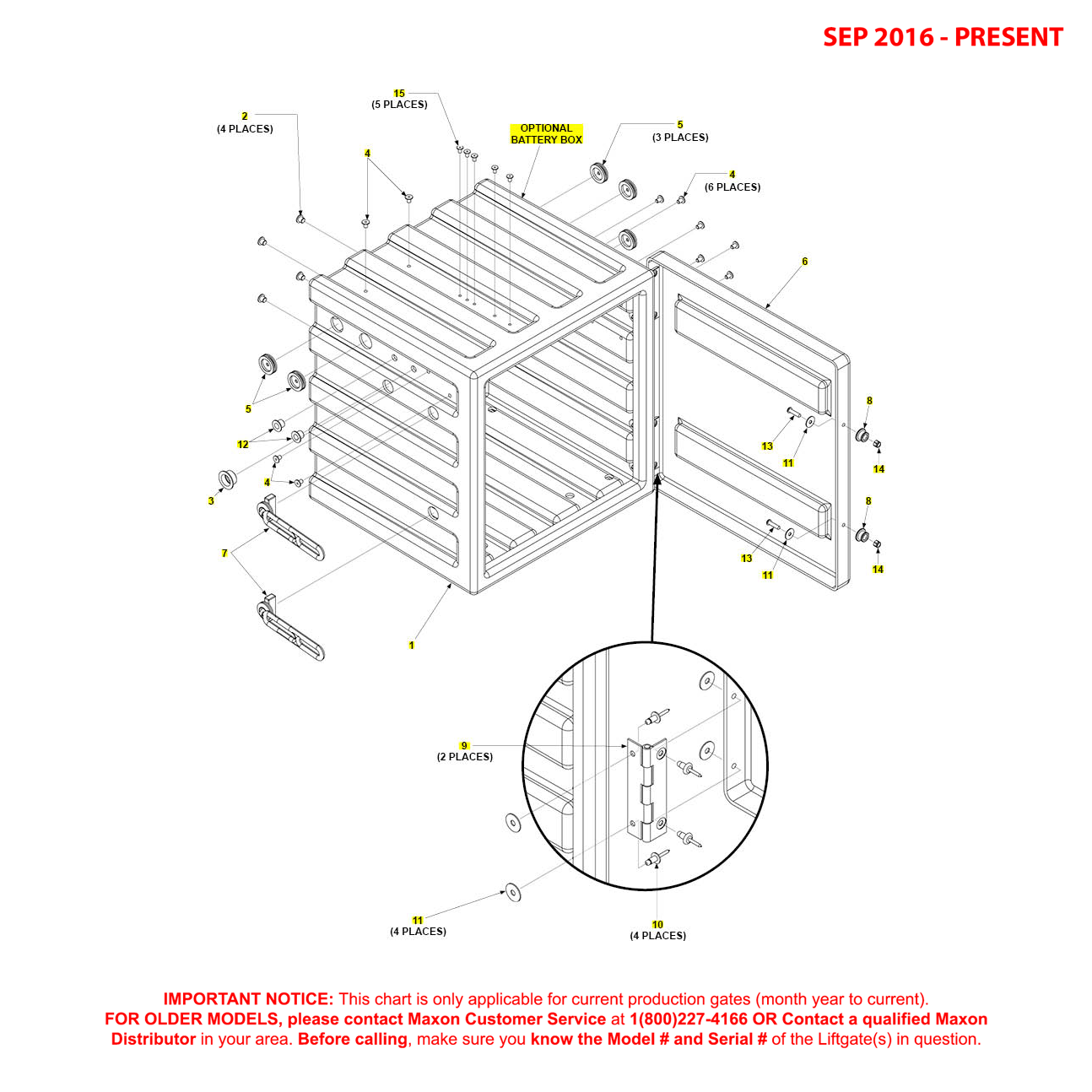Maxon GPTWR (Sep 2016 - Present) Optional Battery Box Diagram