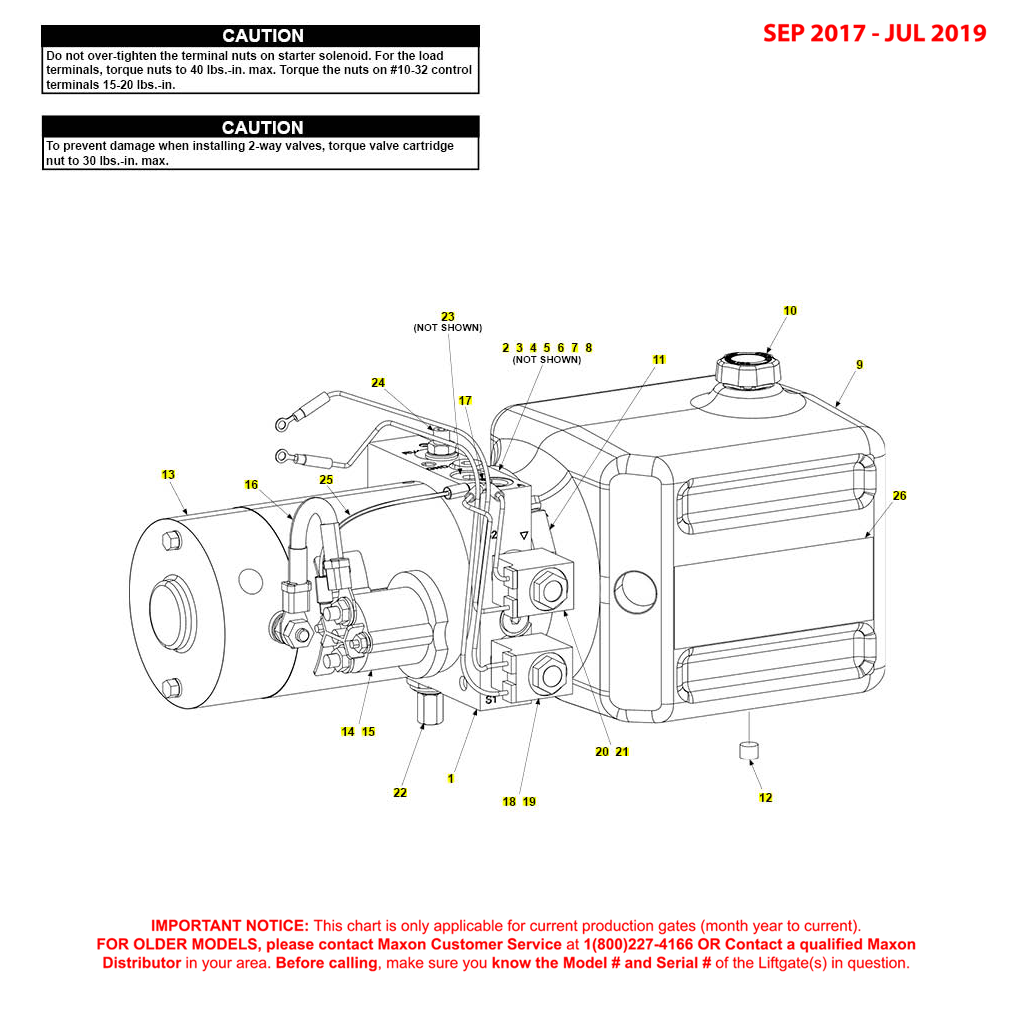 Maxon GPTWR (Sep 2017 - Jul 2019) 12VDC Power Unit Diagram