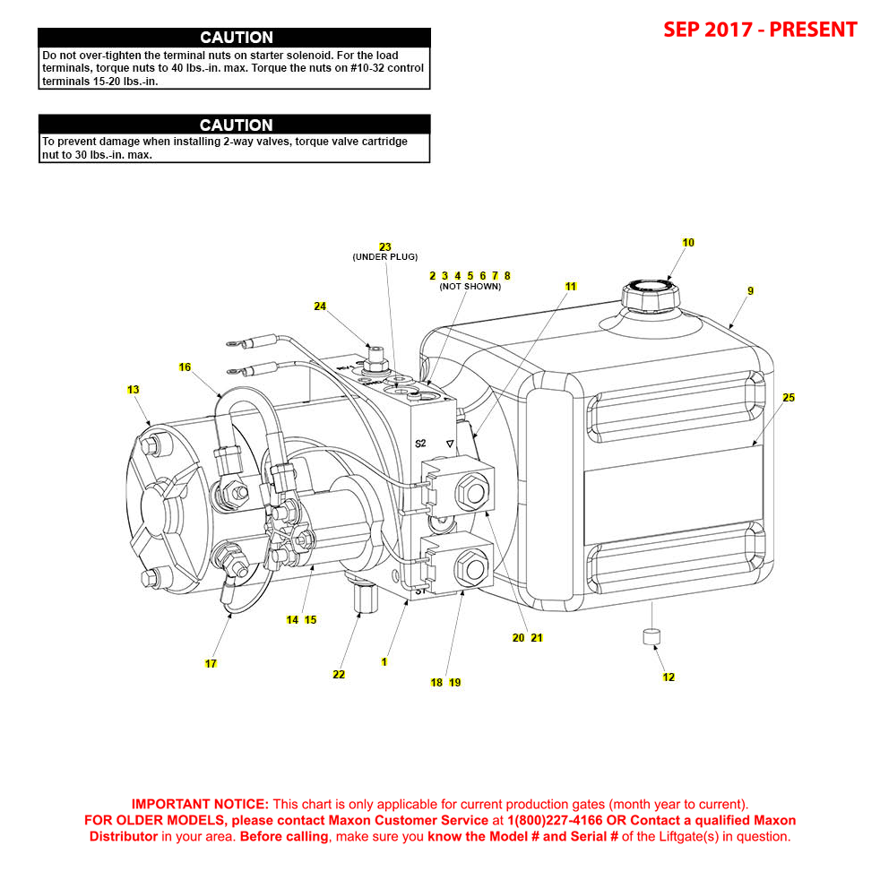 Maxon GPTWR (Sep 2017 - Present) 24VDC Power Unit Diagram