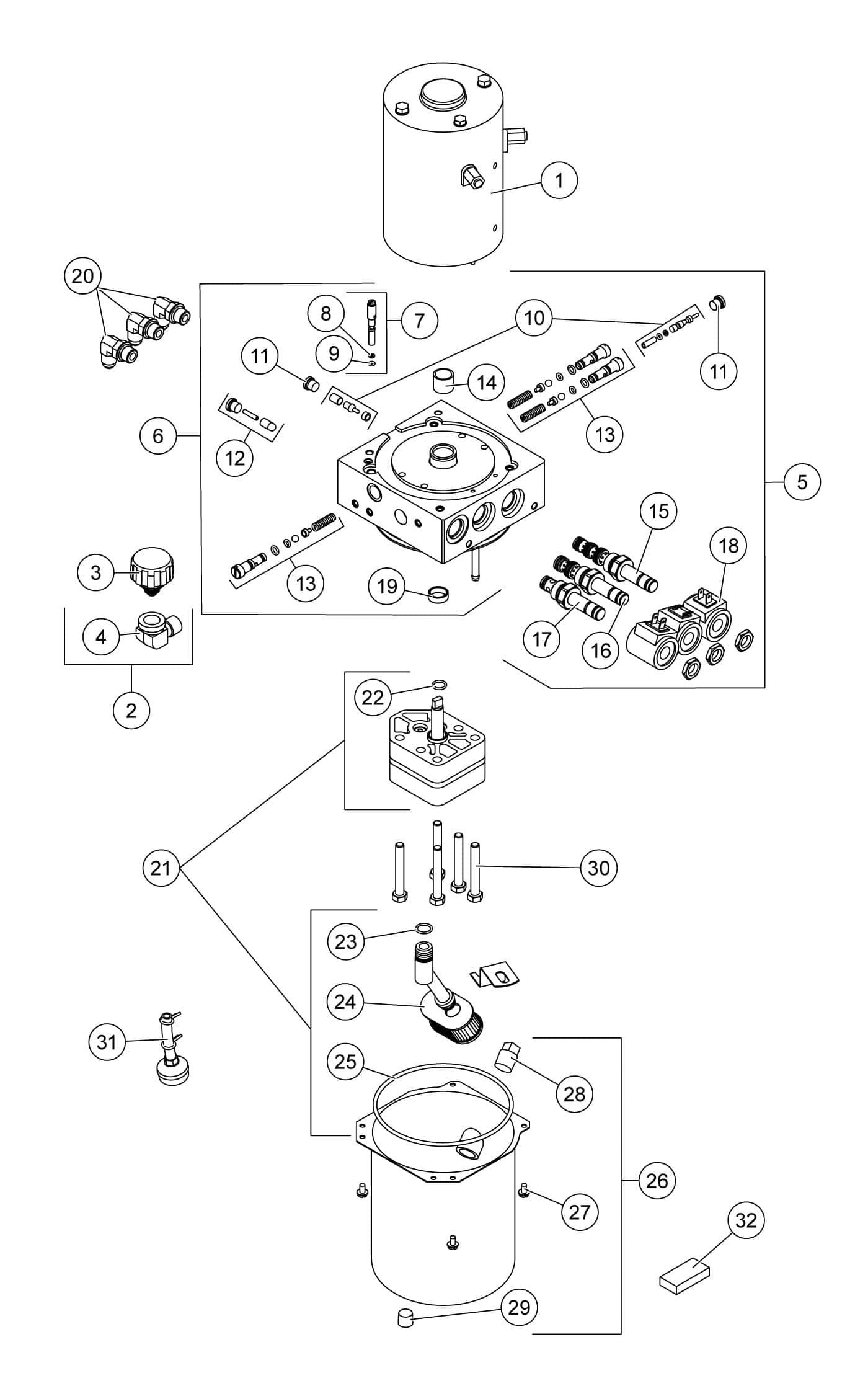 HDX Hydraulic Unit Diagram