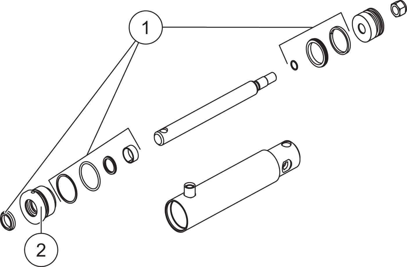 HT Series Lift Ram Assembly Diagram