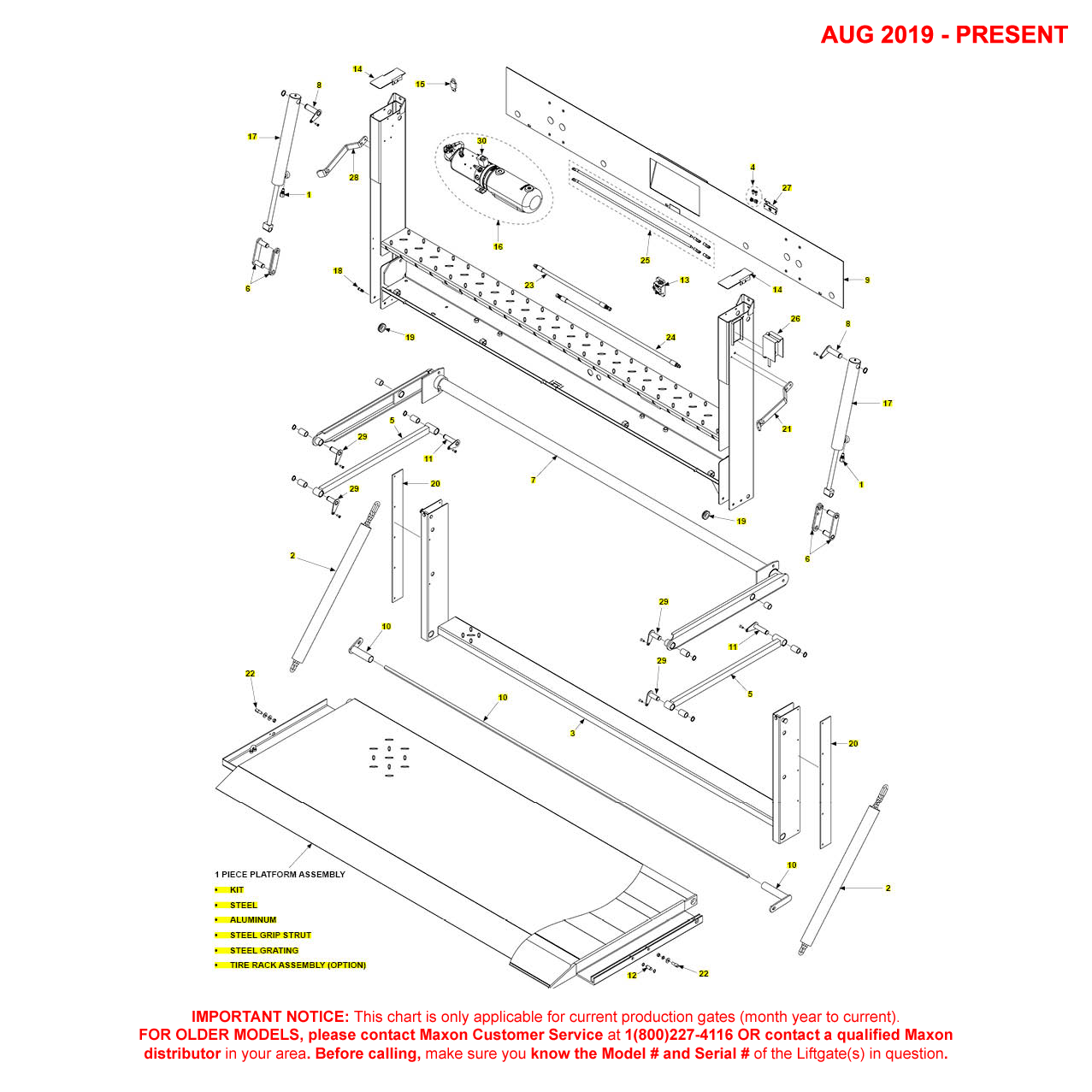 Maxon Me2 C2 Stakebed And Van Body (Aug 2019 - Present) Diagram