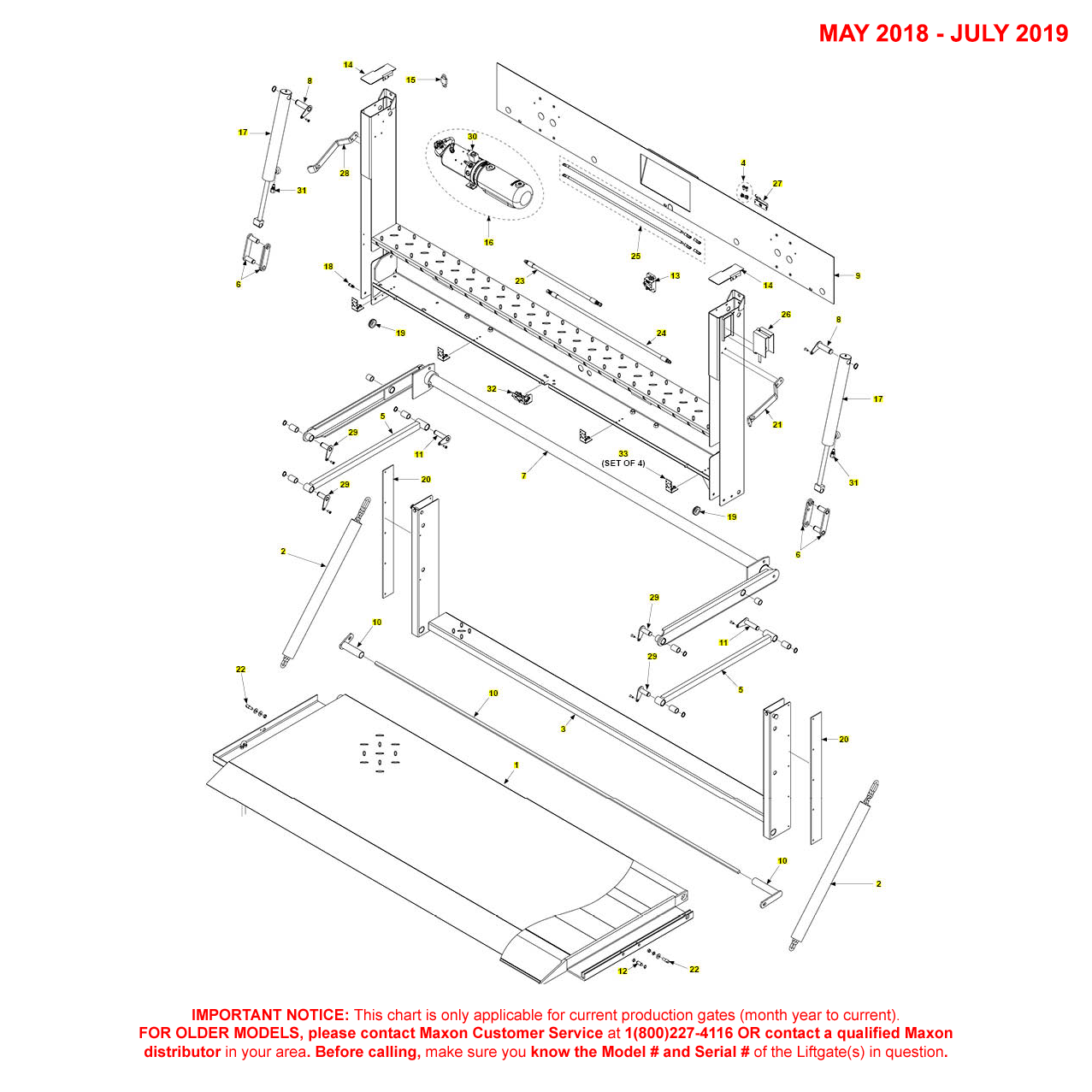 Maxon Me2 C2 Stakebed And Van Body (May 2018 - July 2019) Diagram