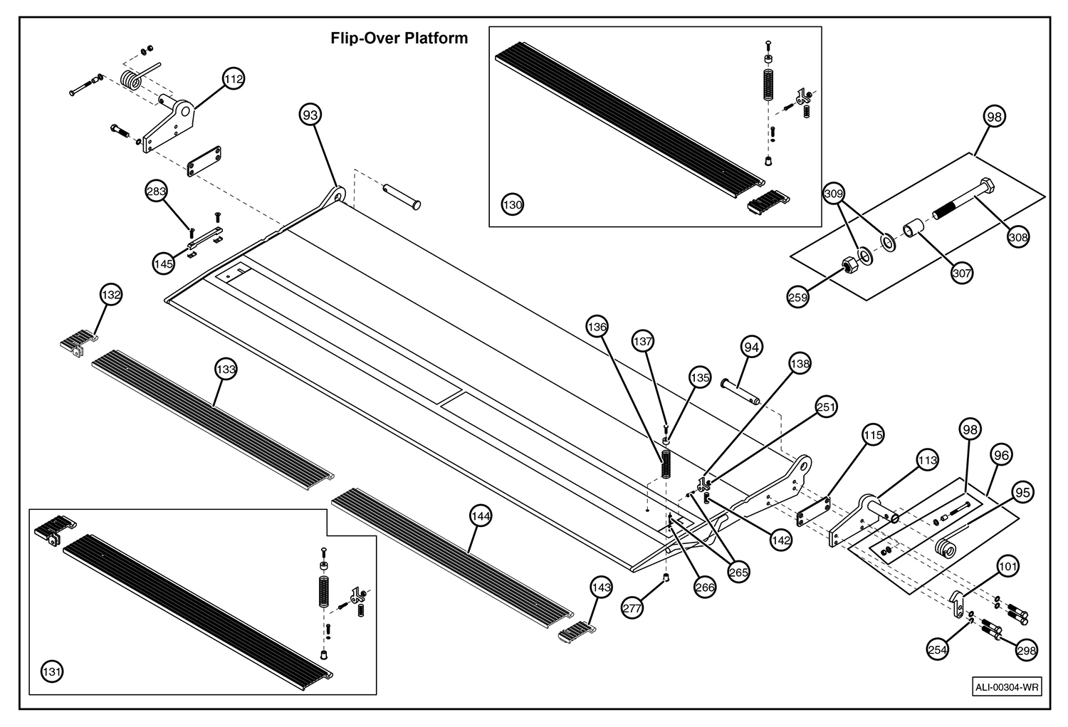 Anthony MTU-GLR-EX Flip-Over Platform Diagram