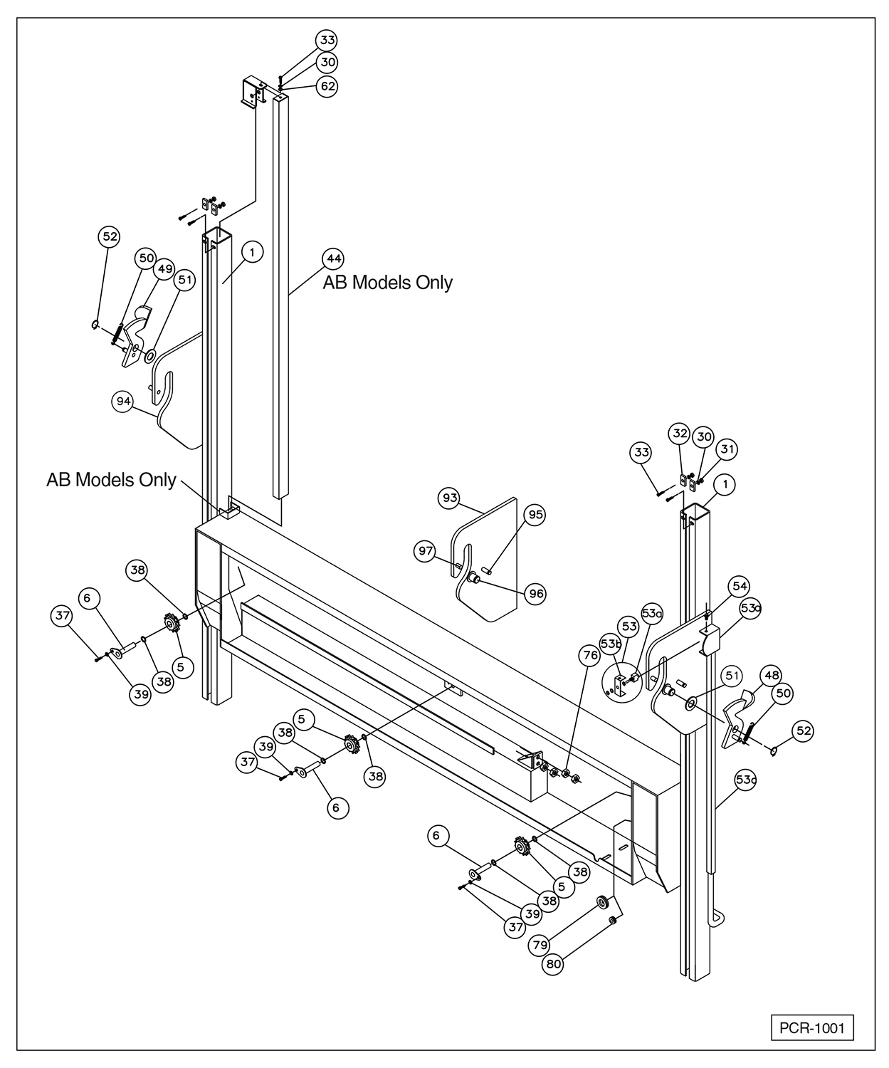 Anthony PCR-GB Column Assembly Diagram