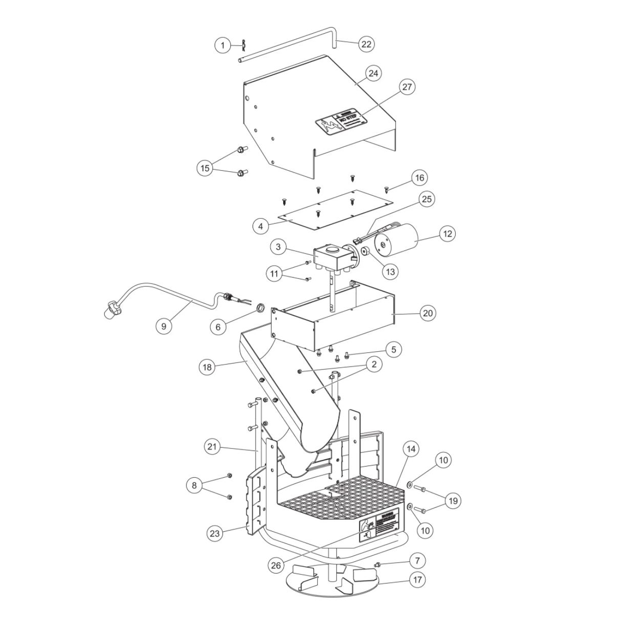 Fisher Poly-Caster UTV Drive Assembly Diagram