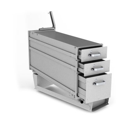 Kargo Master 40250 - Steel Heavy-Duty 3-Drawer Unit  (14 Inch x 23 Inch x 56 Inch)
