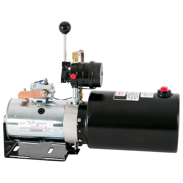 Buyers PU310 - 4-Way DC Power Unit With Manual Controls (Horizontal 1 Gallon Reservoir)