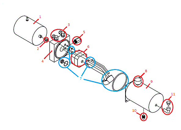 Power-V DXT HYD01710 Motor Kit (97073 & Down) Diagram
