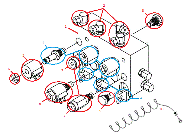 Power-V DXT Valve Assembly (97073 & Down) Diagram
