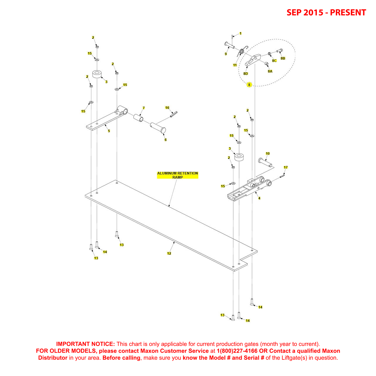 Maxon RA (Sep 2015 - Present) Aluminum Retention Ramp Diagram