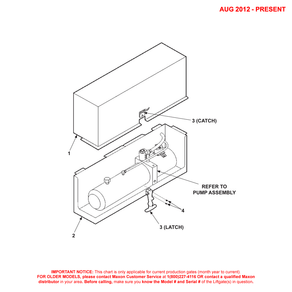 Maxon RCM (Aug 2012 - Present) Pump Box Assembly Diagram