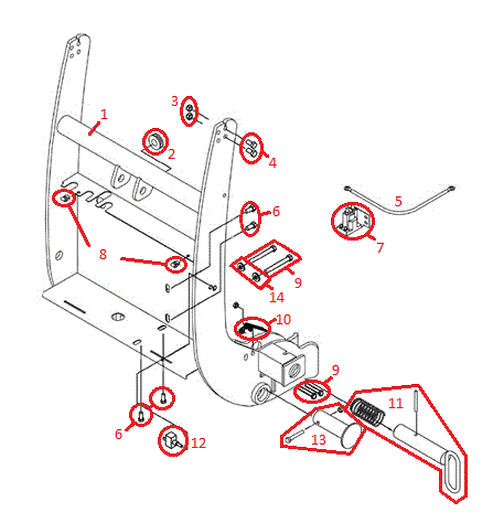 Straight Blade RT3 Coupler Assembly (2003 & Down) - Shop ... straight blade snowdogg plow wiring diagram 