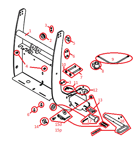 Straight Blade RT3 Coupler Assembly (2003 & Up) Diagram