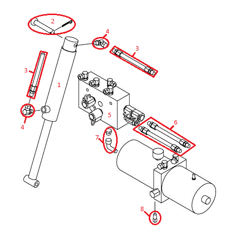 Straight Blade RT3 Left Controller (97073 & Down) Diagram