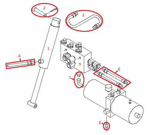 Straight Blade RT3 Left Controller (97073 & Down) Diagram