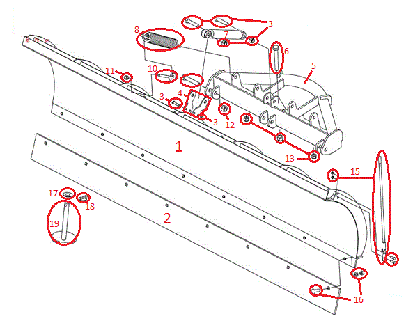 Straight Blade RT3 10' Straight Blade Diagram